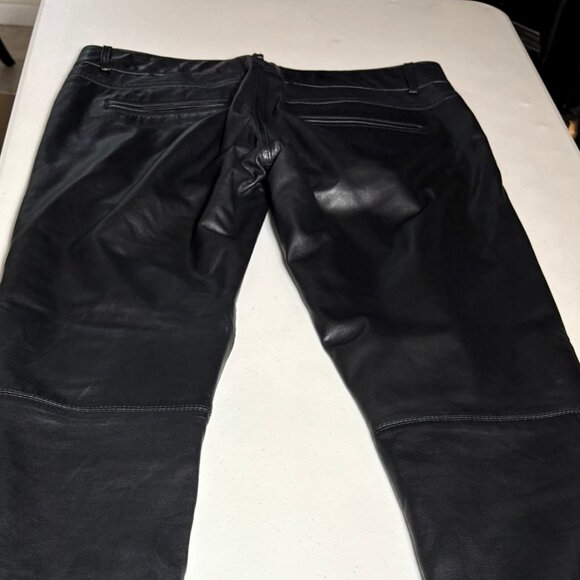 McQ by Alexander McQueen low-rise black lamb leather pants size 6 - Picture 12 of 17